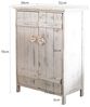 Rebecca Mobili Küchenschrank Kommode Badezimmerschrank 2 Türen Weiß Shabby Chic Herzen Eingang - Maße: 70 x 51 x 30 cm (HxLxB) - Art. RE4573 Bild 3