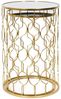 HOME DECO FACTORY, HD0444, Eleganter Satztisch aus Glas und Gold, zeitgenössisches Design, praktisch und modular, ideal für Wohnzimmer oder Leseecke, Maße 38 x 55 x 38 cm, Farbe Gold Bild 4