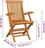 vidaXL Klappbare Gartenstühle 4 Stk. Massivholz Teak 3065528 Bild 2