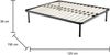 Talamo Italia - Doppelbettgestell Ottavia, orthopädisches Untergestell mit 14 Latten, 100% Made in Italy, 120 x 190 x 30 cm Bild 2