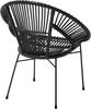 Rattanstuhl schwarz SARITA Bild 5