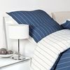 Traumschlaf Mako-Soft-Seersucker Wendebettwäsche Tango denimblau | 200x220 cm + 2 x 80 x 80 cm Bild 3