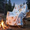 Wohndecke Bluey u Bingo Flanell Decke XL - Warme Kapuzen Kuscheldecke 120x150 cm, Bluey Bild 5