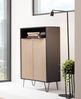 Schildmeyer Schuhschrank Hank, Holzwerkstoff, Schwarzmatt/Akustikpaneel Optik, 60,2 x 33,1 x 107,9 cm Bild 2