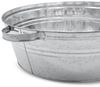 Spetebo Pflanzschale Metallwanne verzinkt mit Griffen (silber, 1 St, Ø 40 cm), Metall Gartenteich Wanne silber verzinkt Bild 5