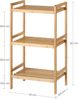 Songmics Standregal mit 3 Ablagen, Bambus natur, 31,5 x 45 x 80 cm Bild 3