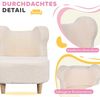 AIYAPLAY Kindersessel mit Teddyfleece-Optik, Bärenform (Kinderstuhl mit Holzbeine, 1-St, Kindersofa), für Kinderzimmer, Spielzimmer, Beige Bild 5