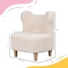 AIYAPLAY Kindersessel mit Teddyfleece-Optik, Bärenform (Kinderstuhl mit Holzbeine, 1-St, Kindersofa), für Kinderzimmer, Spielzimmer, Beige Bild 3