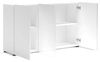 Dmora - Kommode Polokwane, Wohnzimmerbuffet, Wohnzimmer-Sideboard, Moderne Küchen-Speisekammer, Made in Italy, 135x38h79 cm, Glänzendes Weiß Bild 5