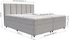 99rooms Bergamo Boxspringbett Webstoff MALMO_NEW Weiß 180x200 cm ohne Topper Bild 2