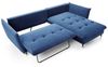 Designer Sofa Louise mit Schlaf- und Klappfunktion Blau rechts Bild 2
