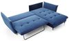 Designer Sofa Louise mit Schlaf- und Klappfunktion Blau rechts Bild 4