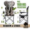 BigDean Campingstuhl Luxus Campingstuhl Faltbar 160 KG Belastbar Ultragroß mit Hochlehner (Packung, 1 St), Outdoor-Komfort mit höchstem Niveau Bild 2