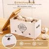 Yorbay Vorratsdose 3er Set Kartoffel Aufbewahrungsbox, Zwiebel Kartoffel Knoblauch, (Aufbewahrung Mit Deckel, aus Holz, Schwarz oder Weiß), Vorratsbehälter für Kartoffeln, Zwiebeln, Knoblauch, Gemüse, Früchte Bild 4
