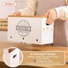 Yorbay Vorratsdose 3er Set Kartoffel Aufbewahrungsbox, Zwiebel Kartoffel Knoblauch, (Aufbewahrung Mit Deckel, aus Holz, Schwarz oder Weiß), Vorratsbehälter für Kartoffeln, Zwiebeln, Knoblauch, Gemüse, Früchte Bild 5