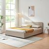 Polsterbett Nofrenna mit Matratze 140x200 cm Leinen Beige [en. casa] Bild 2
