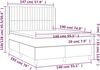 vidaXL Boxspringbett mit Matratze Dunkelgrau 140x190 cm Stoff 3132146 Bild 2