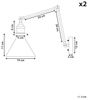 Wandlampe 2er Set NARVA verstellbar Metall Gold Bild 3