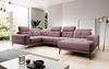 Designer Sofa Nerio mit verstellbarer Kopf- und Rückenlehne Stoff Rosé Rechts Bild 2
