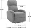 Svita 'Lex' Relaxsessel mit Liegefunktion, ergonomisch geformt, Kunstleder braun, 101 x 91 x 65 cm Bild 3