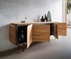 Sideboard Giacinto 180 cm Ulme Natur 4 Türen L-Fuß Schwarz Bild 3