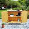 Habau 3106 Gartentisch mit Unterschrank, 98 x 48 x 95 cm, Natur Bild 2