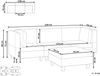 Beliani 'Unstad' Sofa, Braun, Leinenoptik, 72 x 76 x 228 cm, mit Ottomane, Einzelsofa Bild 3