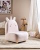 Kindersessel Teddy-Optik pastellrosa Tierform Einhorn LULEA Bild 2