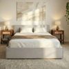 IDIMEX Polsterbett PESARO, Doppelbett 160x200 cm mit Lattenrost Leinen Optik Hellgrau Bild 3