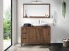 Badmöbelset Holz Pinie braun 2tlg massivum Sydney 105x74x45 cm Badmöbelset-Holz Waschtisch-mit-Spiegel Landhausstil Bild 1