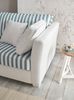 Sofa 3-Sitzer Hooge in creme und blau Set inkl. Hocker 240 cm Bild 3
