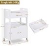 M MCombo Servierwagen mit Rollen & Schubladen, Rollwagen Friseurwagen Weiß, Salon Trolley mit 2 Ablagen, Moderner Arbeitswagen, 35x48x80,5 cm, 0055 Bild 3