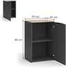 Kommode Wido Anthrazit 50 x 80 cm mit Regal Vicco Bild 3