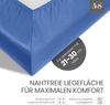 Bettwaesche-mit-Stil Mako-Satin Spannbettlaken hellblau 160x200cm Höhe 21-30cm Bild 3