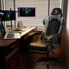 GTPLAYER Gaming-Stuhl Bürostuhl mit Doppelrückenlehne, Zweckmäßig für Winter und Sommer, mit Fußstütze abnehmbarem Bezug und Lendenwirbelstütze Bild 2