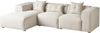 Beliani 'DOLVA' Ecksofa 3-Sitzer Stoff Hellbeige rechtsseitig Bild 4