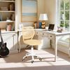 FurnitureR Schreibtischstuhl, ergonomischer Drehstuhl ohne Armlehnen, höhenverstellbarer Bürostuhl mit Rollen, komfortabler Arbeitsstuhl für Home Office, Schlafzimmer und Arbeitszimmer Bild 2