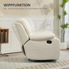 HOMCOM Relaxsessel 135° neigbar, mit Fußstütze, belastbar bis 150 kg (Fernsehsessel, 1-St, Liegesessel), für Wohnzimmer, Cremeweiß Bild 5