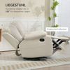 HOMCOM Relaxsessel 135° neigbar, mit Fußstütze, belastbar bis 150 kg (Fernsehsessel, 1-St, Liegesessel), für Wohnzimmer, Cremeweiß Bild 4