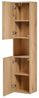 Hochschrank Skelbolu 140x30x25 cm Eichenoptik [en. casa] Bild 5