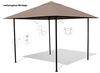 GRASEKAMP Qualität seit 1972 Antikpavillon Amalfi Flex 3x3 m Taupe Gartenpavillon Partyzelt Polyester Gartenpavillon Bild 2