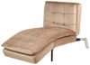 Chaiselongue Samtstoff hellbraun verstellbar LOIRET Bild 4