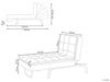 Chaiselongue Samtstoff hellbraun verstellbar LOIRET Bild 3