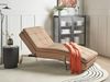 Chaiselongue Samtstoff hellbraun verstellbar LOIRET Bild 2