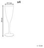 Champagnerflöten im 4er Set TOPAZ 250 ml Transparent Bild 3