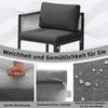 Melko Sitzgruppe Möbelset Aluminium Balkon Set wetterfest Gartenmöbel Sitzgarnitur, (inkl. höhenverstellbare Füße, 4-tlg, Aluminiummöbel), Hocker kann je nach Bedürfnissen als Tisch oder Liege verwendet werden Bild 3