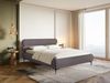 Selsey Polsterbett 140x200 cm Cord Braun – gepolstertes Bett 140x200 mit Lattenrost, stabiles Bettgestell mit schwarzen Metallfüßen, modernes Doppelbett im zeitlosen Design fürs Schlafzimmer Bild 4