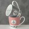 BOLTZE Tasse 2er-Set Jumbotassen Marino, rot + blau mit Anker Bild 3