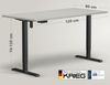 HighDesk SMART Höhenverstellbarer Schreibtisch (Schwarz + Grau I 120x80 cm) - Elektrischer Sitz- & Stehtisch mit Tischplatte - Stehschreibtisch Elektrisch Höhenverstellbar - von Krieg Bild 2