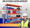 PROREGAL Profi Schwerlastregal Rhino EXTRA BREIT blau/orange HxBxT 200 x 200 x 60 cm Fachlast 500kg 5X Spanplatten-Ebenen 8mm Garagenregal, Lagerregal, Steckregal, Weitspannregal Bild 4